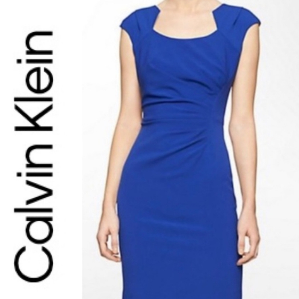 Calvin Klein Horseshoe Neck Sheath Dress